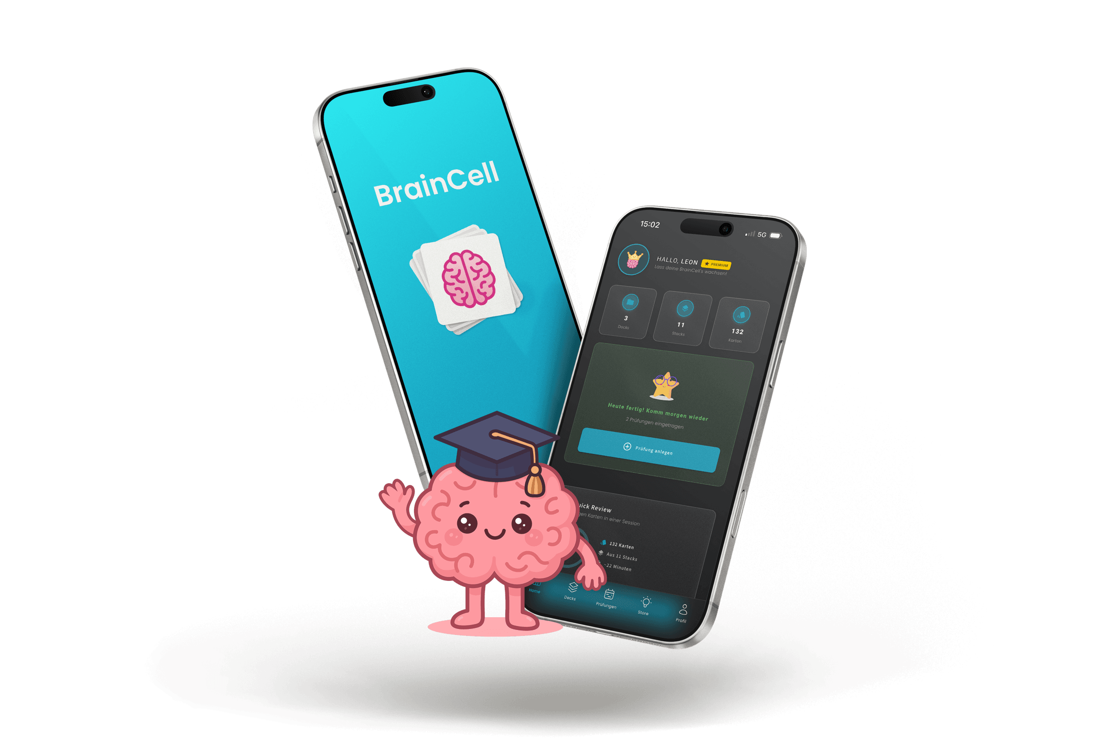 BrainCell App - Karteikarten-LernoberflΓ€che mit Spaced Repetition